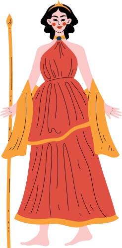 Hera olympian greek goddess ancient greece Vector Image
