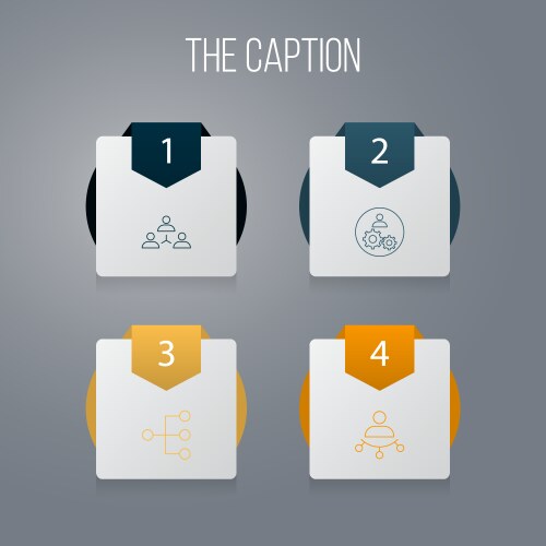 Outline team set of networking hierarchy gear vector image