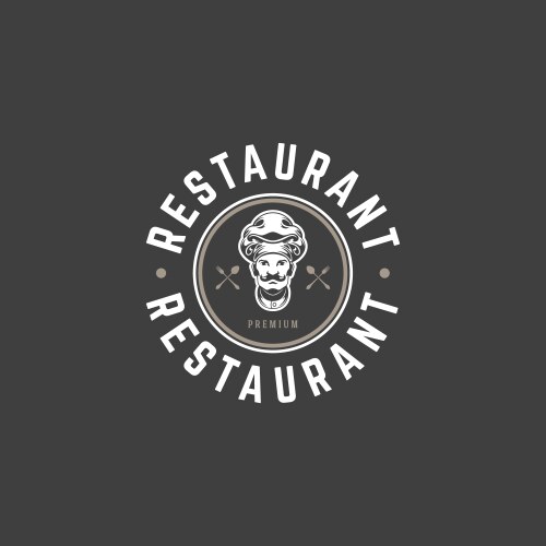 Restaurant logo template object Vector Image