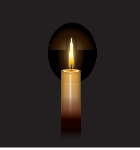 Candle flame Royalty Free Vector Image - VectorStock