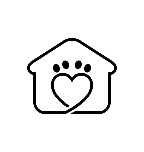 Pets home logo template pet vector image