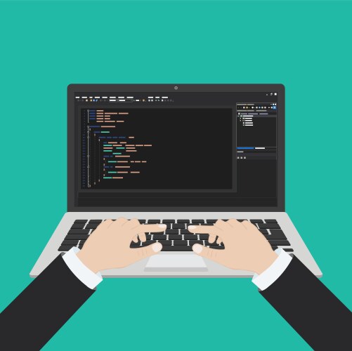 Programming web development concept code vector image