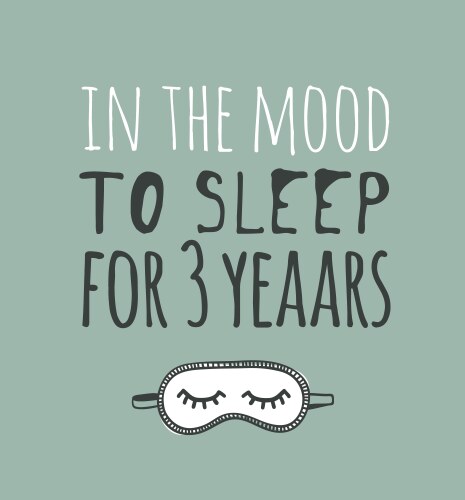 Hand drawn objects about sleep routines and text vector image