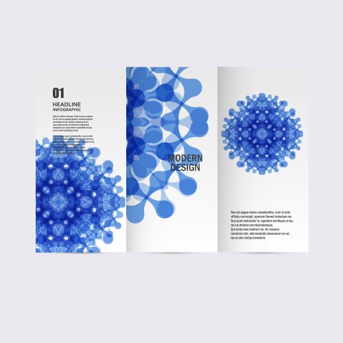 Set of patterns with abstract colored shapes vector image