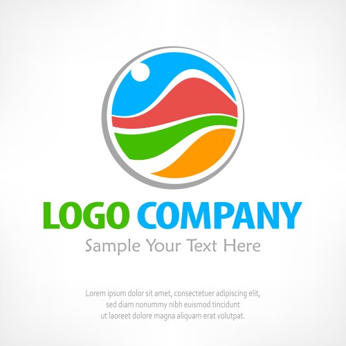 travel logo color vector image