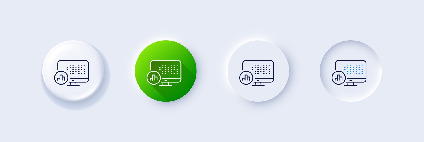 Report statistics line icon column graph sign vector image