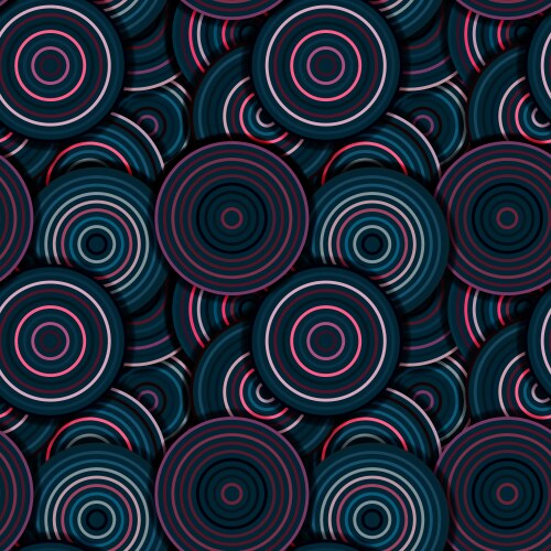 Abstract geometric circles seamless pattern vector image