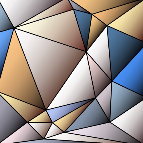 Abstract vitrage with triangular multi colors grid vector image