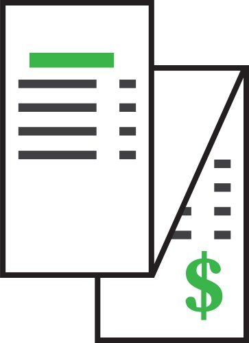 Paper bill graphic design template isolated Vector Image