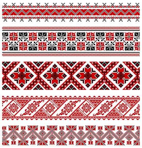 Ukrainian Embroidery Pattern Vector Image