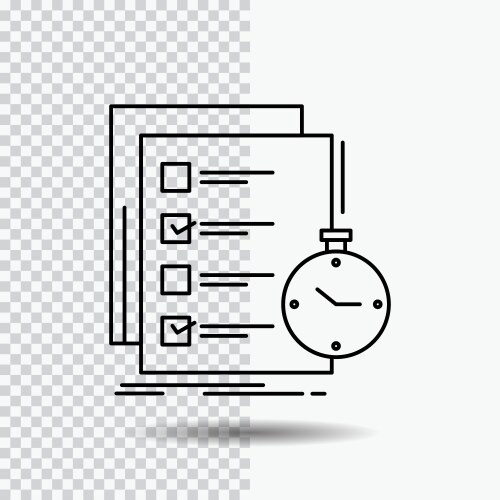 Todo task list check time line icon vector image