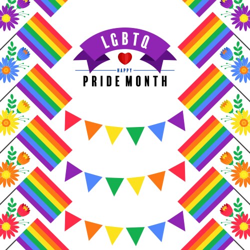 Pride Month Rainbow Flag Celebration – Royalty-Free Vector | VectorStock
