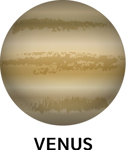 venus planet icon realistic style vector image