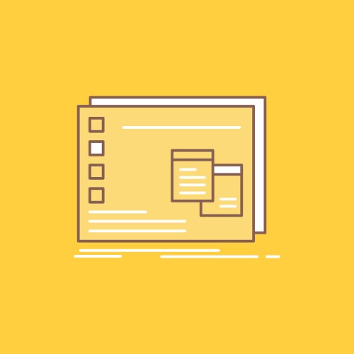 Window mac operational os program flat line vector image