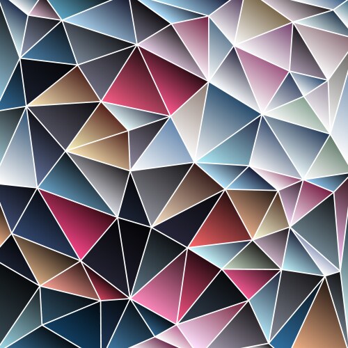 Abstract vitrage with triangular multi colors grid vector image