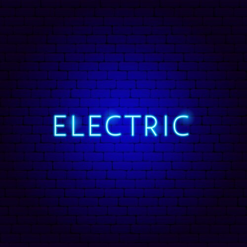 Lightning neon label Royalty Free Vector Image
