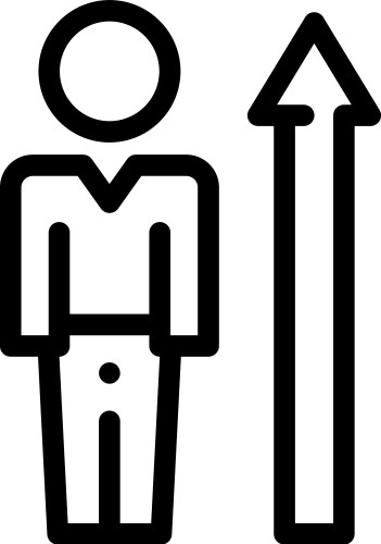 Man icon thin linear style design isolated vector image