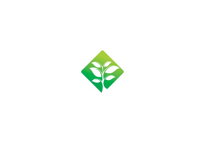 Abstract people green tree logo Royalty Free Vector Image
