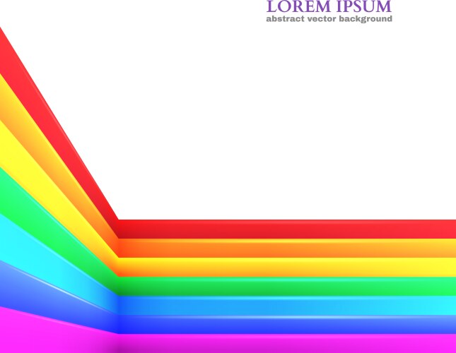 Rainbow curve bg Royalty Free Vector Image - VectorStock