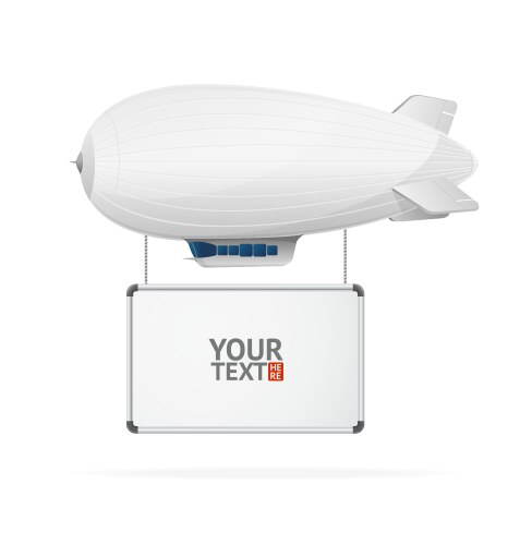 Flying Airship Banner vector image