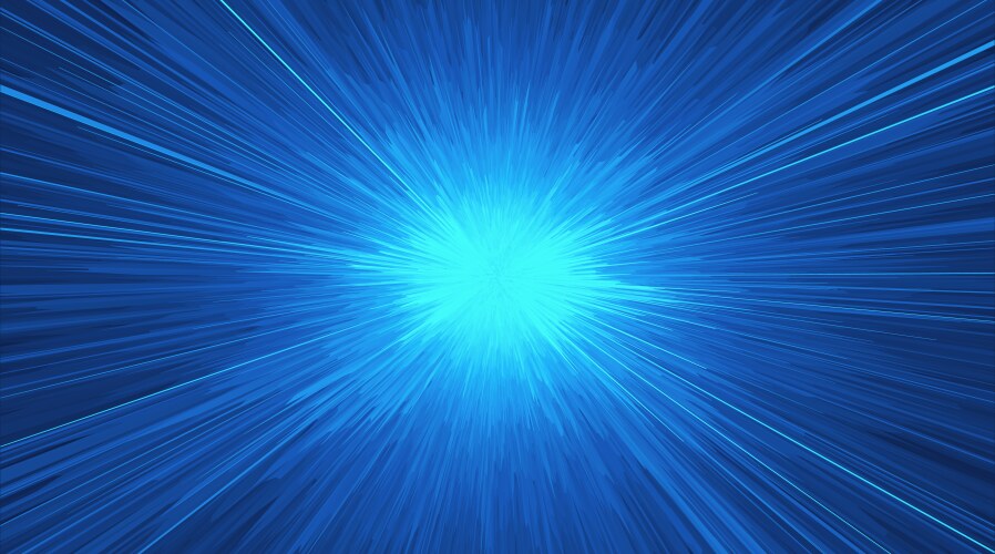Blue explosion background with rays Royalty Free Vector