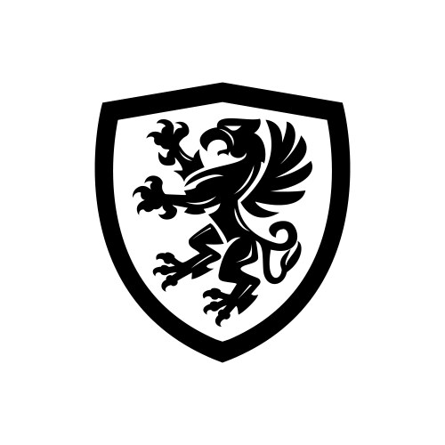 Griffin shield logo Vector Image