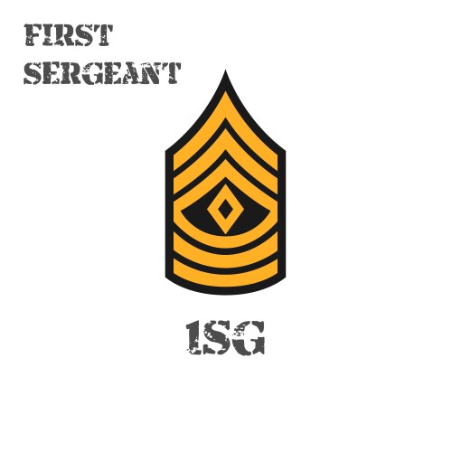 US Army Sergeant First Class Rank Insignia Vector Image