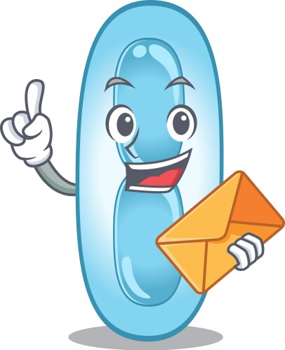 A picture cheerful klebsiella pneumoniae vector image