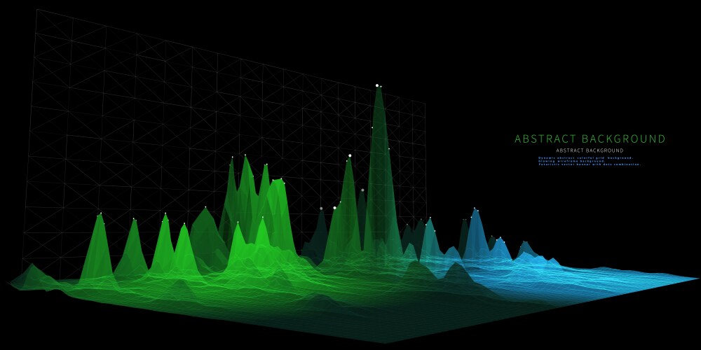 Abstract background color graph and data points vector image