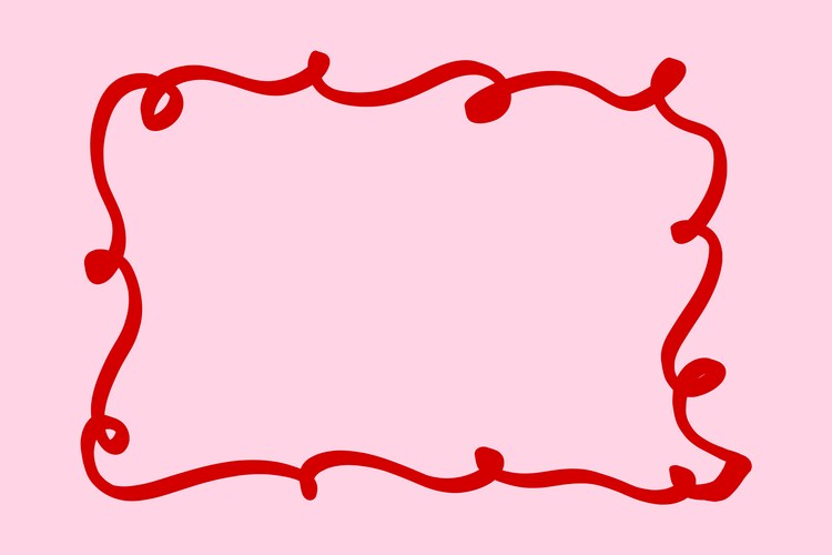 Hand Drawn Pink Border Frames Vector Image