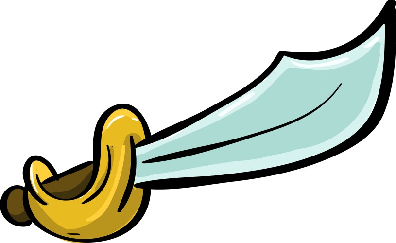 Sword on white background Vector Image