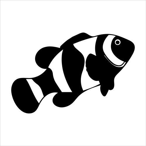 Clownfish silhouette Vector Image
