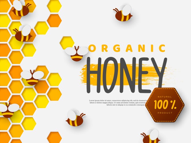 design for beekeeping and honey product vector image