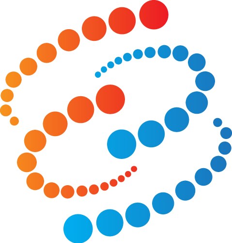 Round orbit technology logo Royalty Free Vector Image