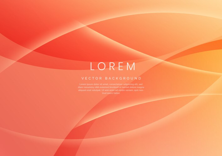 Abstract orange gradient background with dynamic vector image