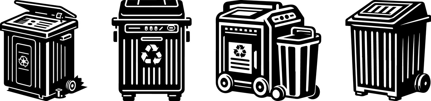 Modern Trash Compactor Icon – Royalty-Free Vector | VectorStock