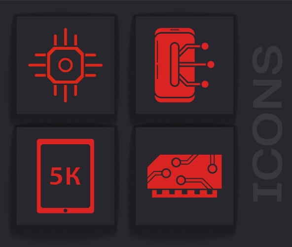 Set ram random access memory processor vector image