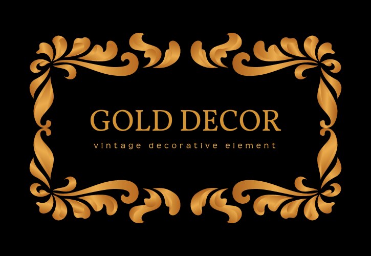 Gold vintage frame Royalty Free Vector Image - VectorStock