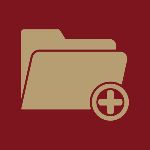 Add to folder icon data and directory vektorbild