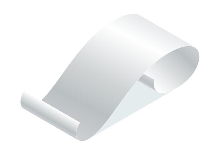 Payment check and receipts with shadow curved Vector Image