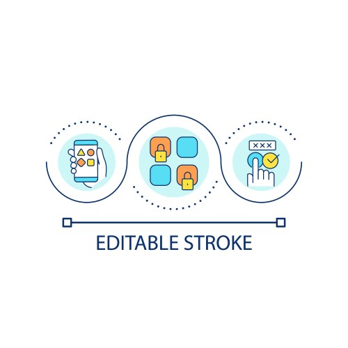 Use different password loop concept icon vector image