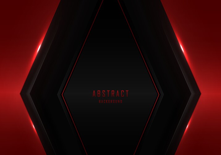 Abstract gradient red on black template vector image