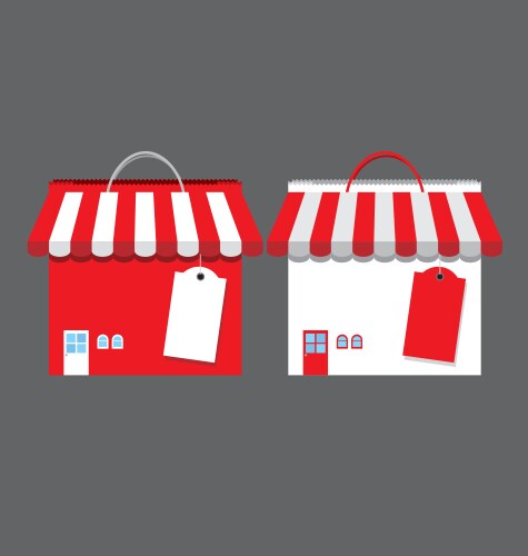 Shopping bag design on white background vector image