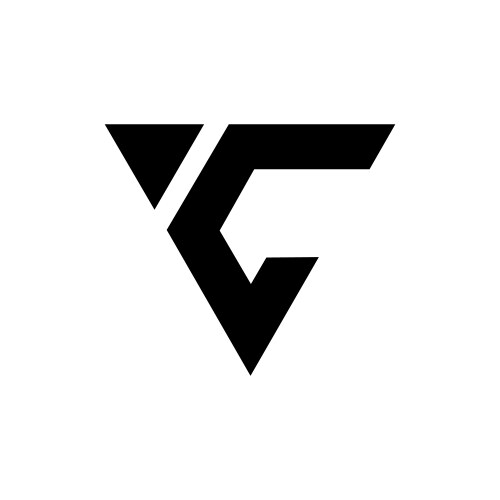 Letter cv modern unique triangle shape creative Vector Image