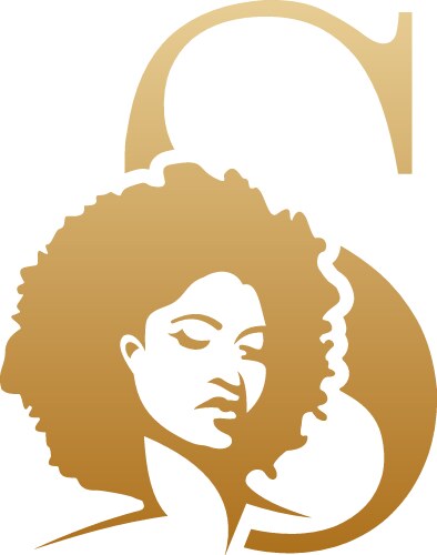 Initial afro face logo design templates Vector Image