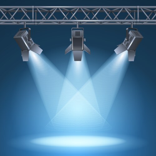 stage with lights vector image vector image