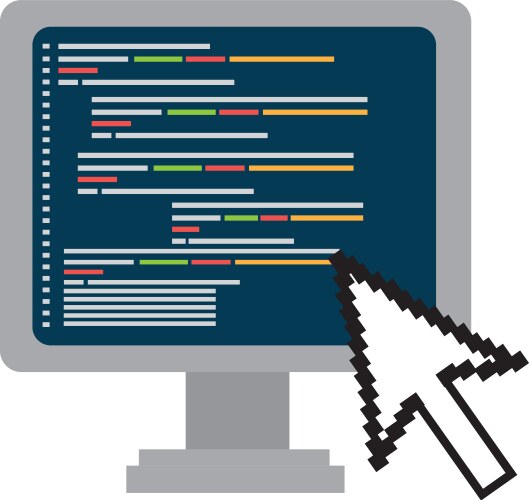 Computer display with arrow cursor vektorbild