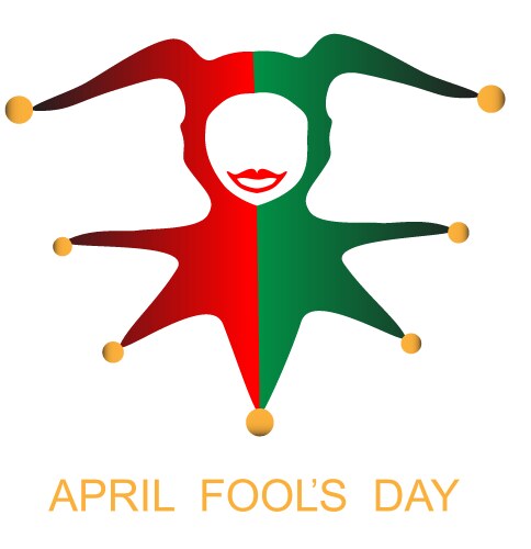 Harlequin April Fools' Day Card Vector Image