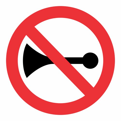 No blowing horn Vector Image