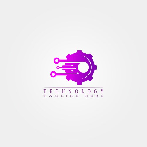 Technology icon template creative logo design Vector Image